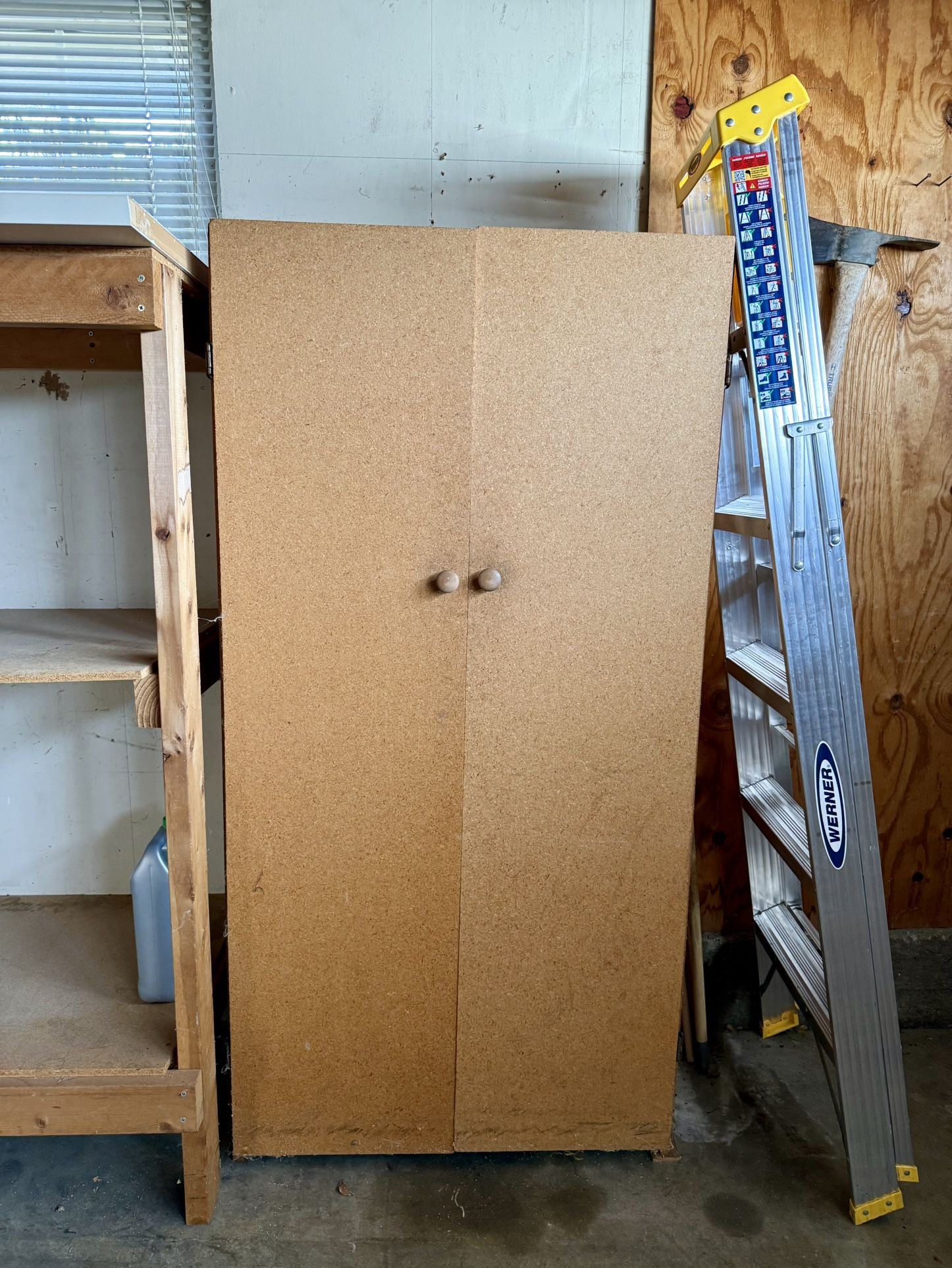 Wood Garage Cupboard