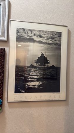 Poster signed of Chesapeake bay Thomas point light house