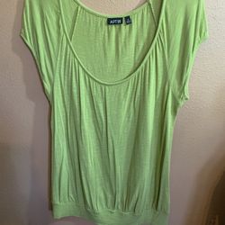 Apt 9 Lime Green Scoop-neck T-Shirt Blouse