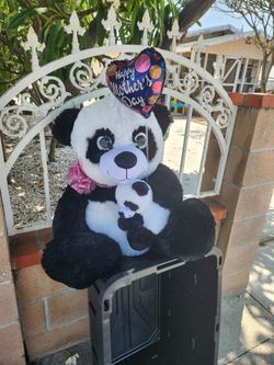 Plush panda baby panda