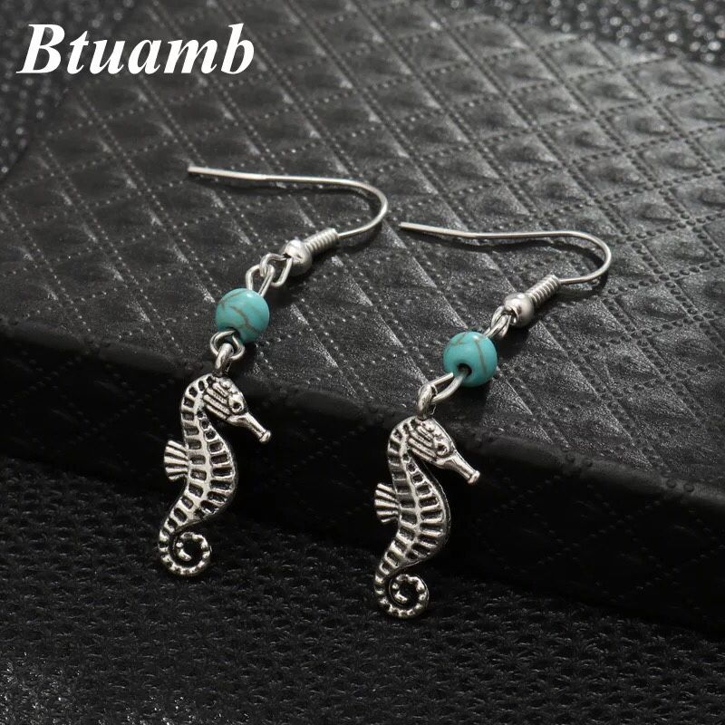 Seahorse Turquoise Earrings
