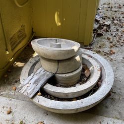 Concrete Water Fountain For Garden Outside 