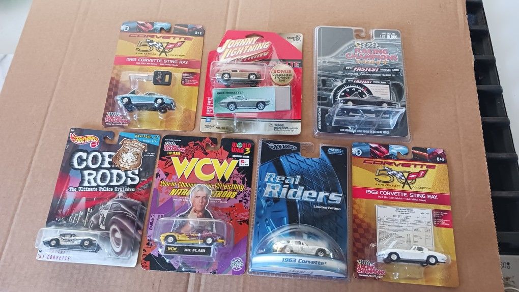 7 Vintage Diecast Chevy Corvette Split Windows