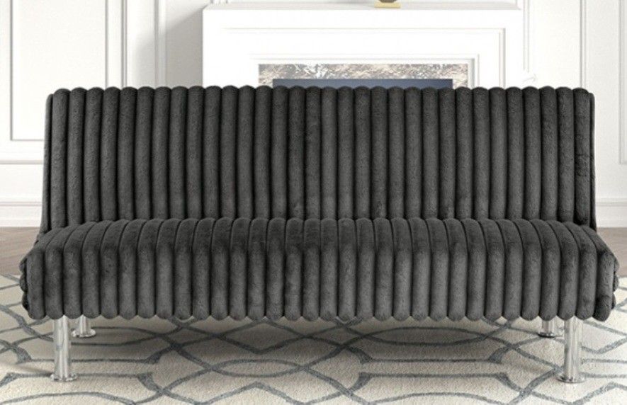 Brand New Grey Futon Sofa Sleeper