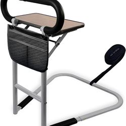 Bed Rails for Elderly Adults Safety with Foldable Table, Adjustable Bed Rails with Support Legs