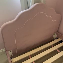EUC Delta Pink Velvet Twin Bed 