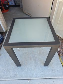 Nightstand/Coffee table w/obscure glass top