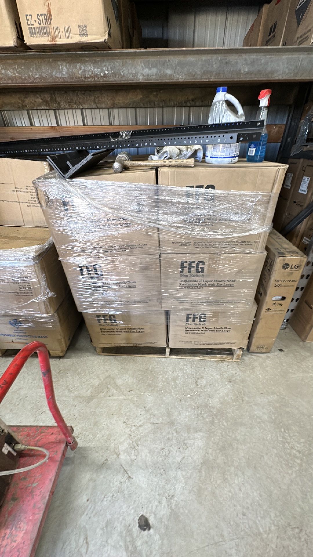 Liquidation Pallets Of Masks. Brand New Bulk Buy. Retails For $40k