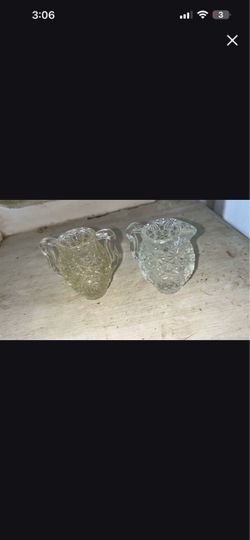 Vintage Glass Used As Tooth Pic Holders