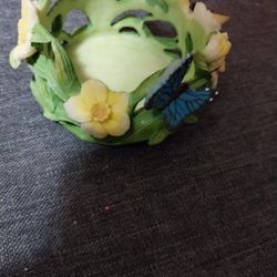 Bird And Flowers Candle Holder