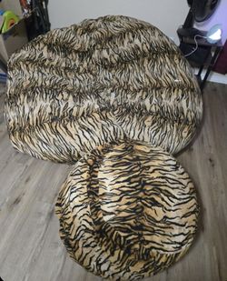 Giant Ultimate sack bean bag chair with footstool