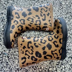 Hunter Girls Rain boots Cheetah Print US 10