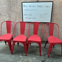 4 Dining Metal Chairs