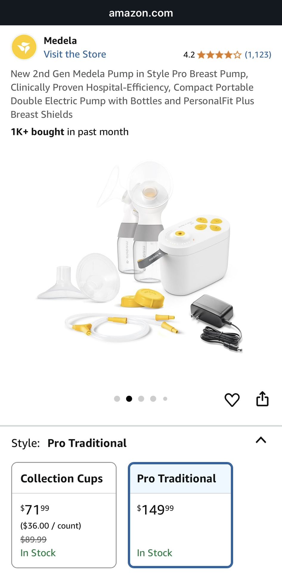 New Madela Pump In Style Pro Breast Pump 
