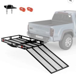 Costway 500lbs Strong Wheelchair Hitch Carrier Mobility Electric Scooter Loading Ramp