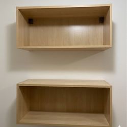 Pair of 3ft Floating Wall Cabinets - All Hardware & Lighting