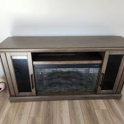 Fireplace tv stand