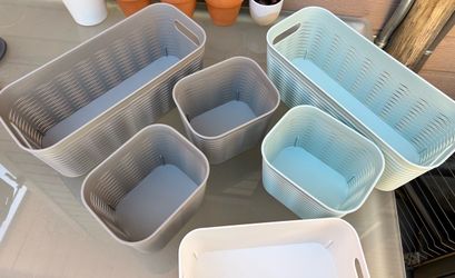 Assorted Decorative Baskets Organizers