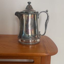 Antique Ice Pitcher Tea Silver