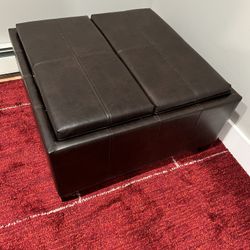 Leather Ottoman