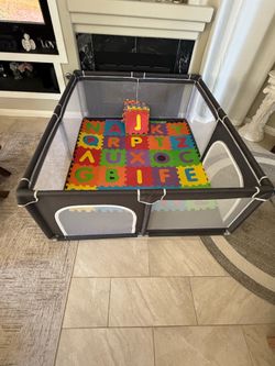Baby Fence + Alphabet Play Mat