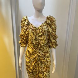 Yellow Floral Dress Size 1XL 