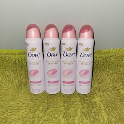 4 Dove Deodorants Spray 3.8oz Rose Petals