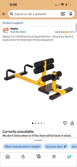 Goplus 3-in-1 Multifunctional Squat Machine - Deep Sissy Squat & Leg Exercise for Home Gym Fitness Equipment
