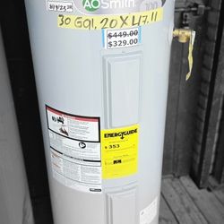30 GALLONS ELECTRIC WATER HEATER 1 YEAR WARRANTY GARANTÍA POR ESCRITO TRUE PICTURES  TRUE PRICES 