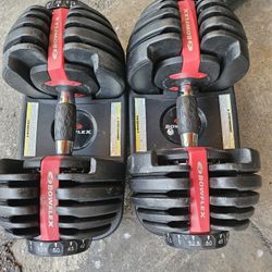 Pair Of Bowflex Dumbbells 52.5 Lbs 
