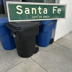 Santa Fe Railroad City Of Brea Retired Street Sign