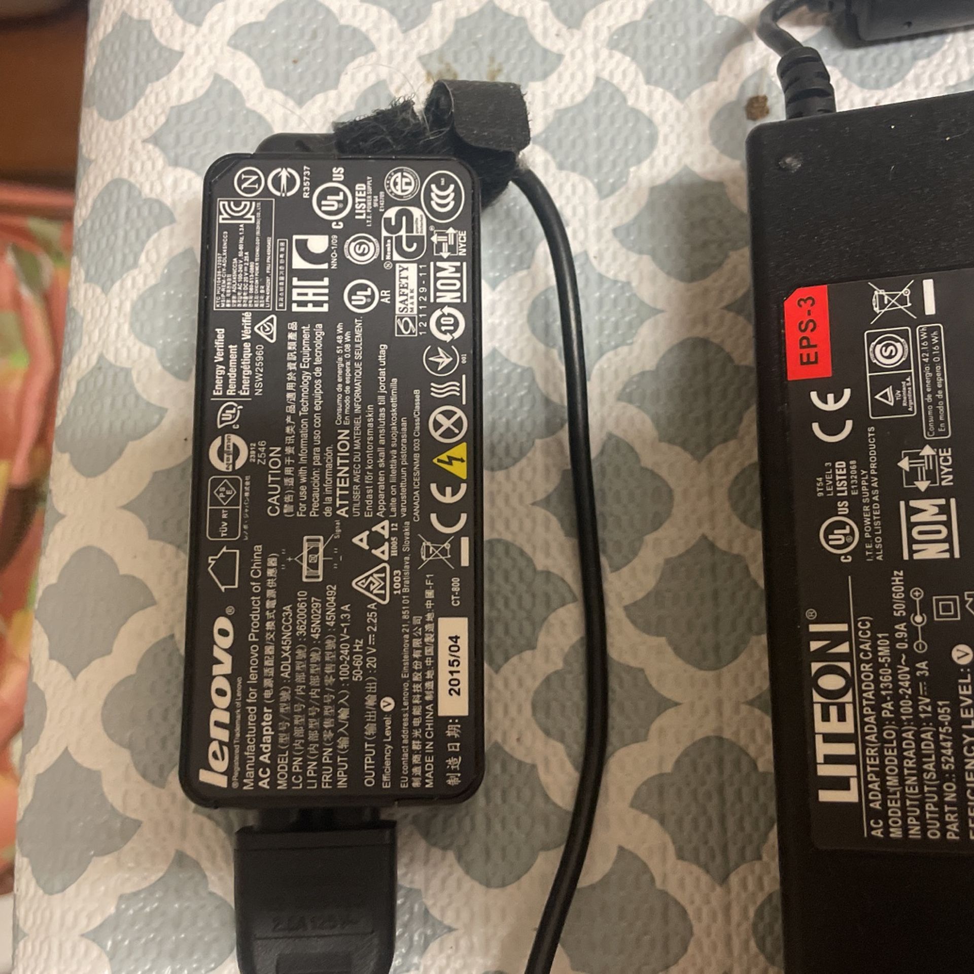Misc Chargers Lenovo, Lipton, Acer, AC Adapter 24V