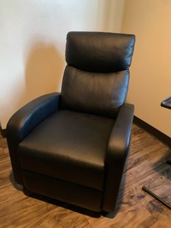 Black Leather Recliner Massage Chair