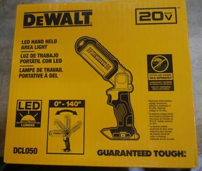 DEWALT 20V MAX LED Work Light DCL050 Handheld Cordless Flashlight Tool Only. .NEW . F(contact info removed)7.