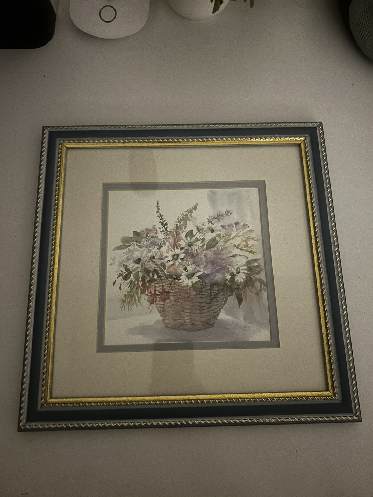 Framed Floral Picture
