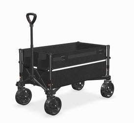 Black Folding Utility Wagon Cart