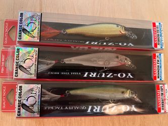 3 Yo-zuri Sashimi Freshwater Minnow Bass Fishing Lures, crankbaits, New