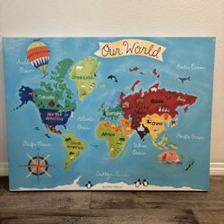 Map Of The Earth Painting 