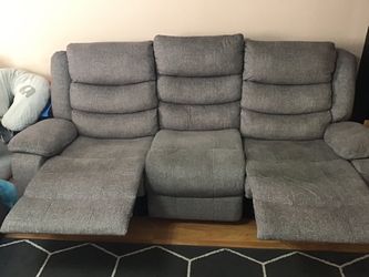 2 Piece Living Room Set- Sofa & A Loveseat Recliner- Used