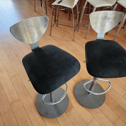 Suede Adjustable Barstools