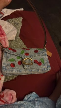 Coach purse, denim color,
