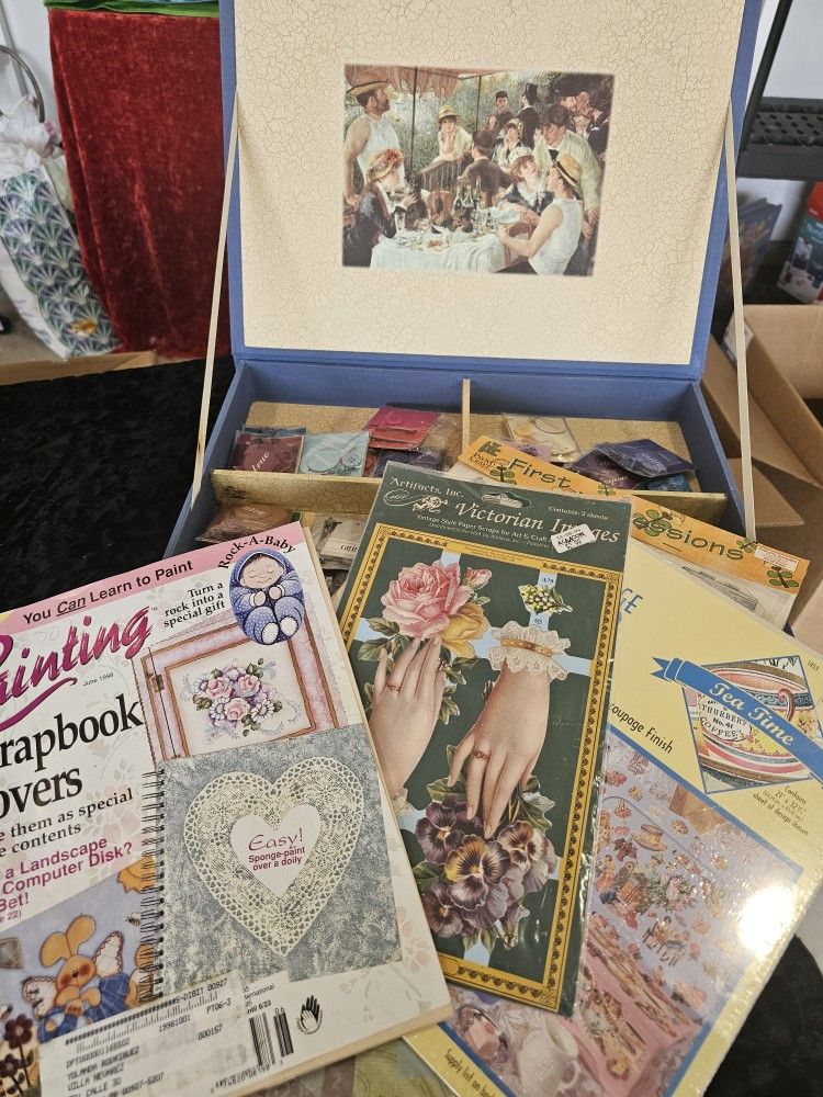 $10.00 - (35pcs) Scrapbook/Painting/Decoupage! Gorgeous Victorian Box! Lowest Price!