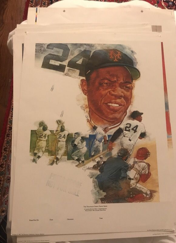 Rare collection of Press Proof baseball prints posters from 1984