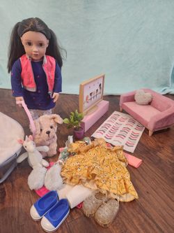 Our Generation Doll andDollhouse Living Room Furniture Set with accessories