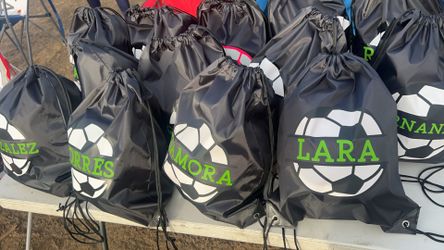 Personalized Sports Drawstring Bags 