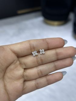 Diamond Flower Earrings 