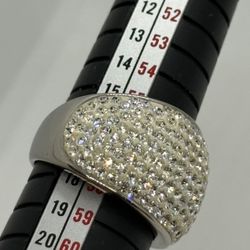 Womens Rings cover in stones  unique design stainless steel  No 15