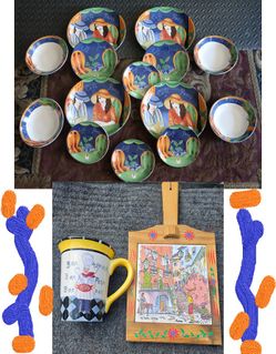 Paris French Decore / Sango Café Paris 14 PC Dinnerware Set 