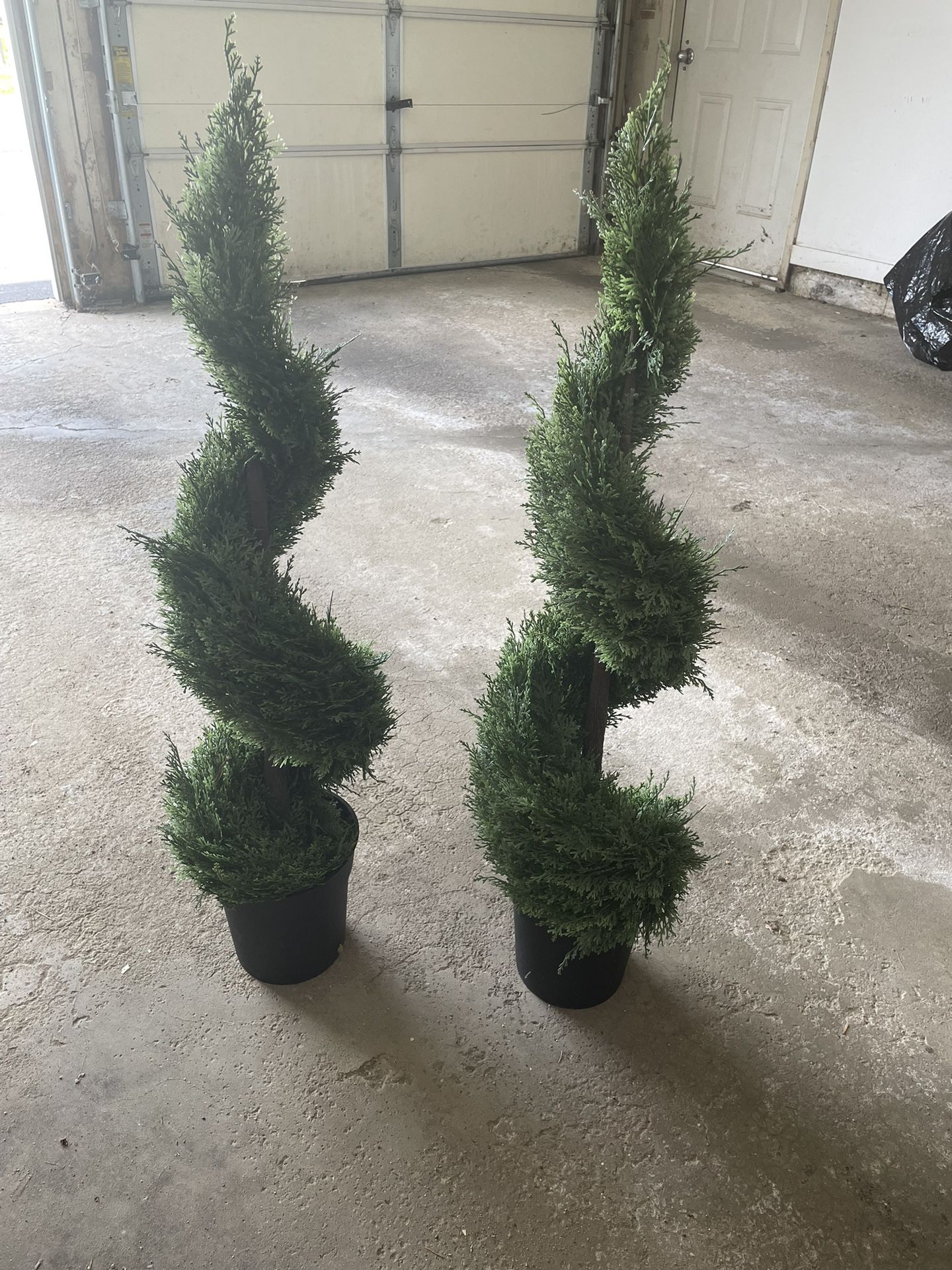 Two Artificial Decorative Planters 