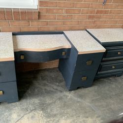 Blue Dresser Vanity 